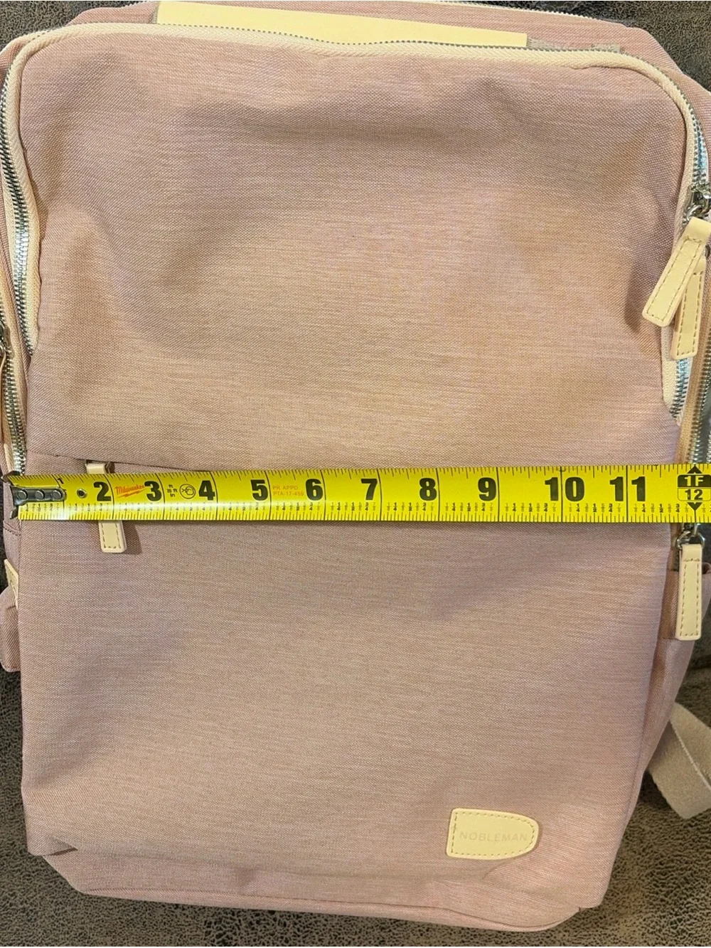 NOBLEMAN Backpack for women and man,Waterproof travel work Beige -pink Plus  USB